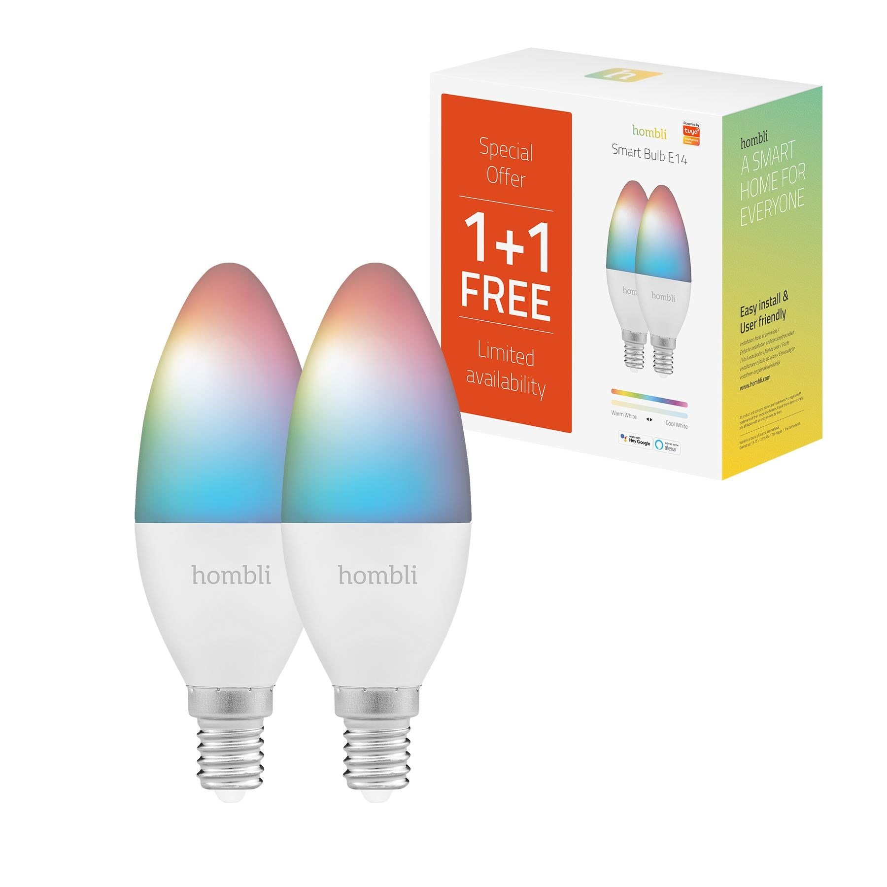 Hombli -E14 Smart Bulb RGB And CCT - Promo Pack