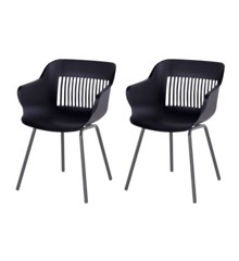 Hartman - Jill Rondo Garden Chair - Resin - Xerix Grey/Carbon Black - 2 pcs. Set (23901108)