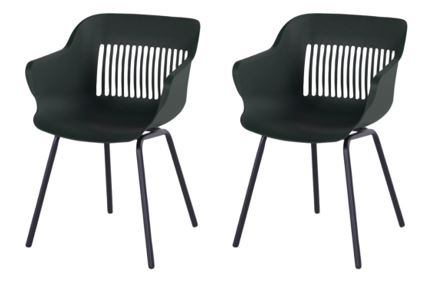 Hartman - Jill Rondo Garden Chair - Resin - Xerix Grey/Night Green - 2 pcs. Set (23901149)