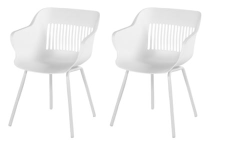 Hartman - Jill Rondo Garden Chair - Resin - Royal White/White - 2 pcs. Set (23901303)