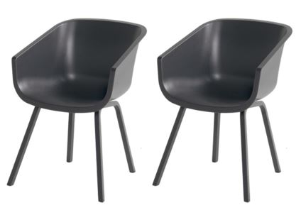 Hartman - Amalia Element Garden Chair - Alu - Xerix Grey/Grey - 2 pcs. Set (23905010)