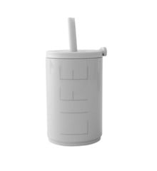 Design Letters - Travel life straw cup 330ml -  Grey