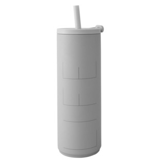 Design Letters - Travel life straw cup 500 ml - Grey