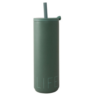Design Letters - Travel life straw cup 500 ml - Green