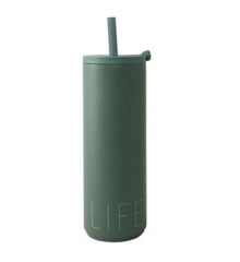 Design Letters - Travel life straw cup 500 ml - Green