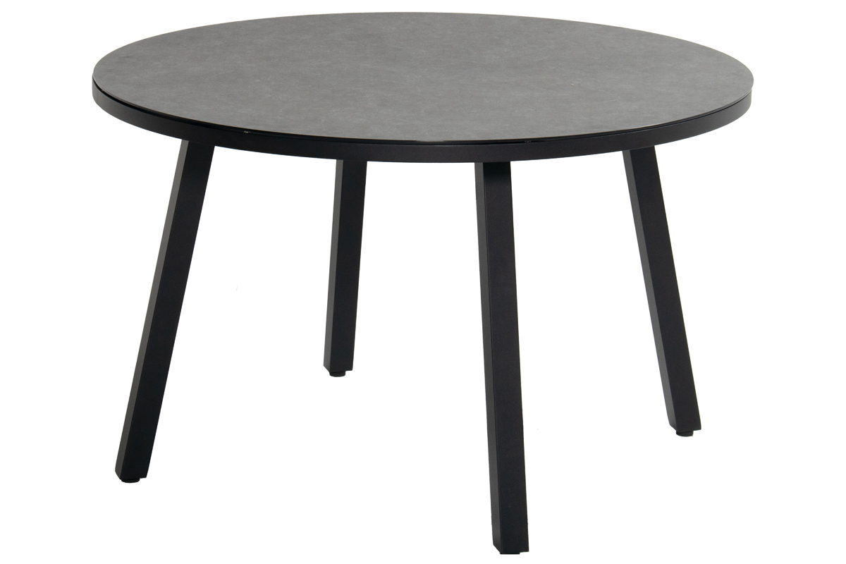 Hartman - Livorno Garden Table Ø 120cm - Aluminium/Ceramic Glass - Grey/Antracite Stone (23642010)