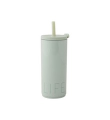 Design Letters - Travel Life Straw Cup 500 ml - Green