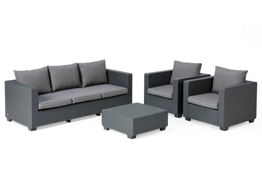 Keter - Salta 3 Personers Sofa Lounge Sæt - Bundle