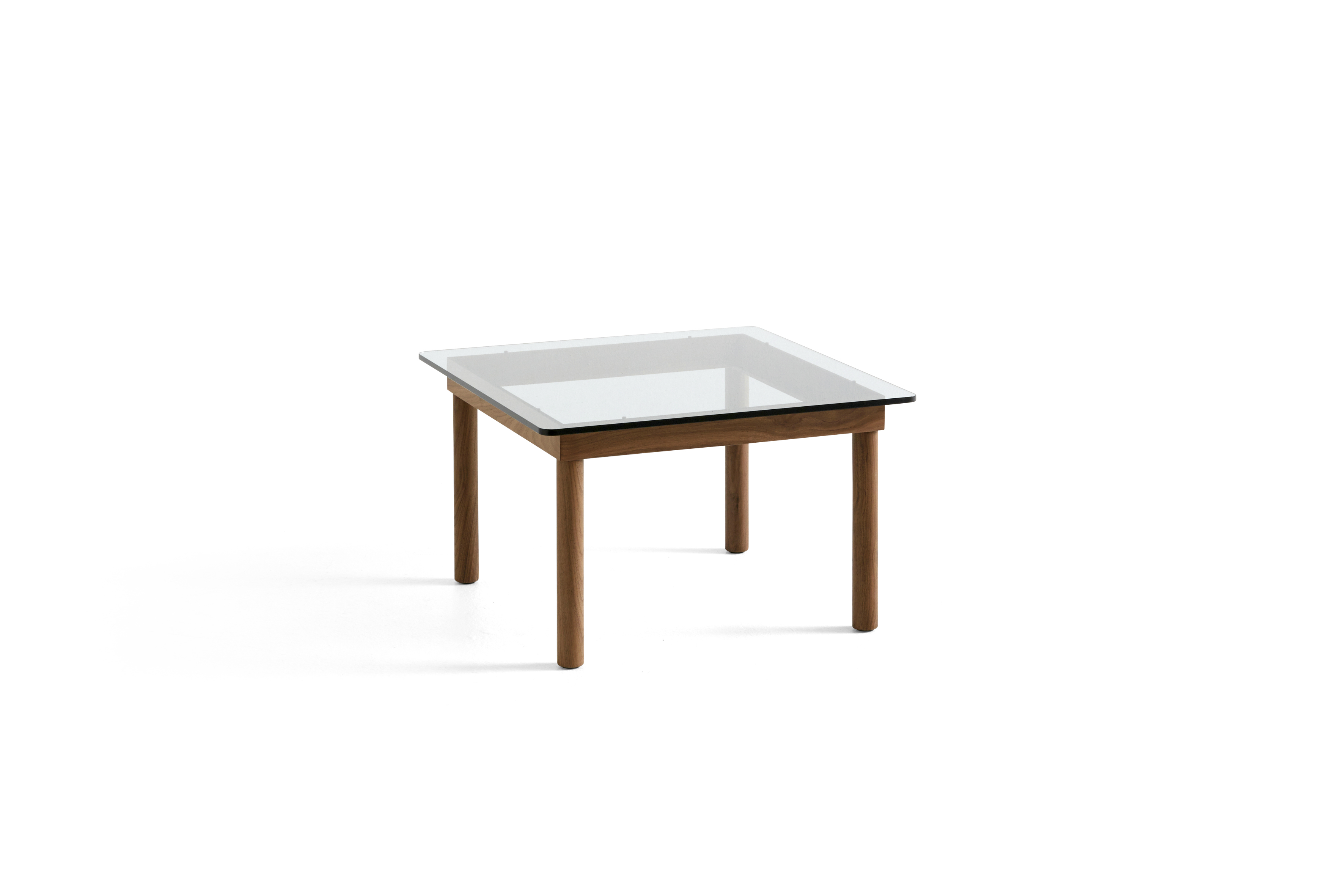 HAY - KOFi table - Walnut  / Clear glas top - 60x60 cm