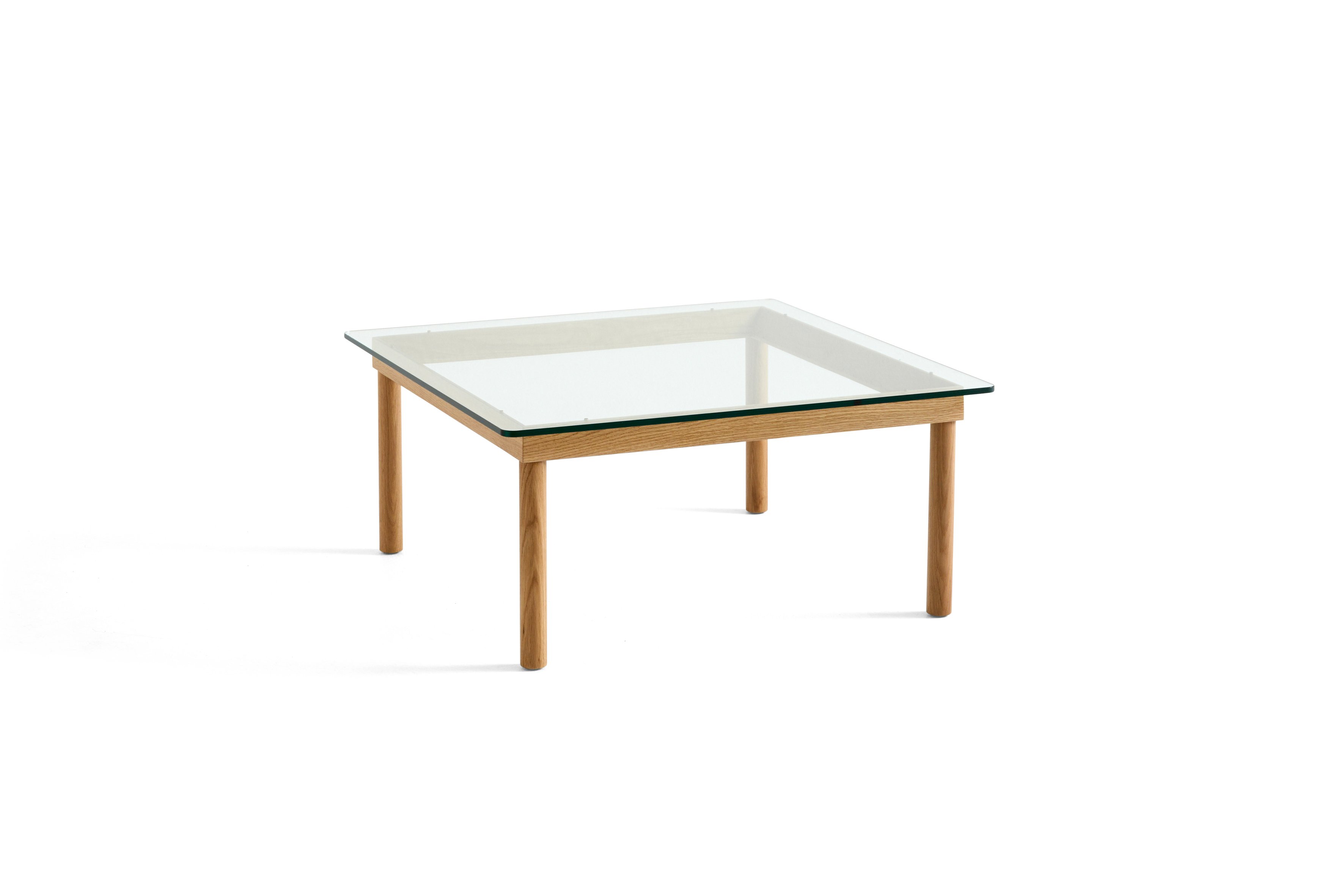 HAY - KOFi table - Oak  / Clear glas top - 80x80 cm