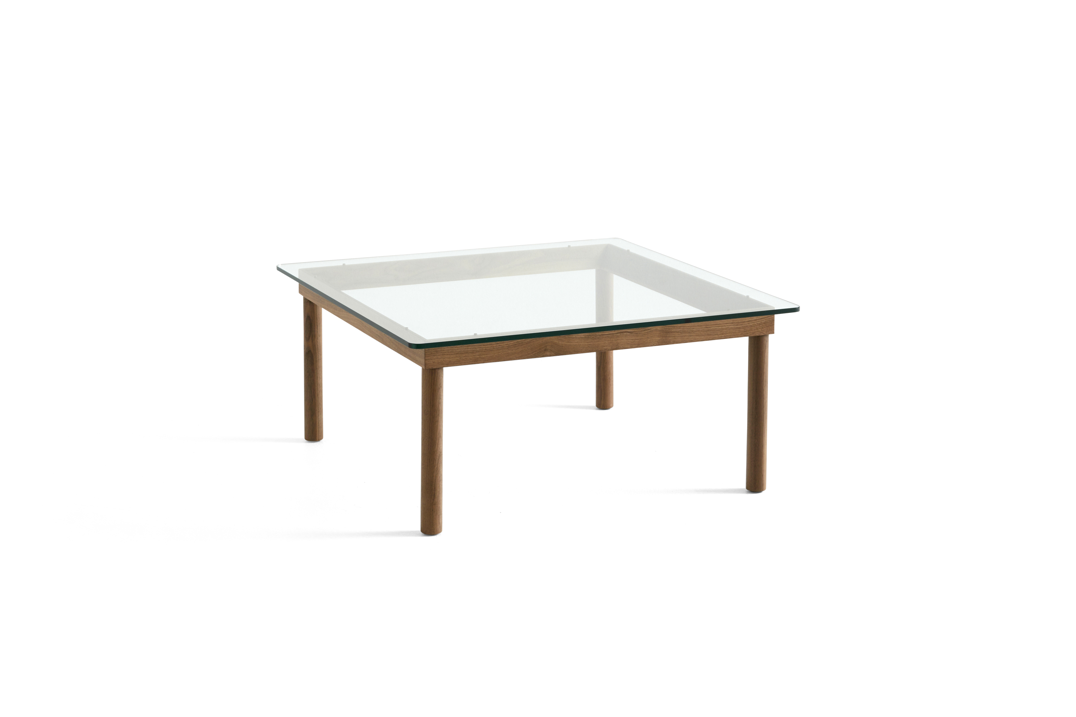 HAY - KOFi table - Walnut / Clear glas top - 80x80 cm