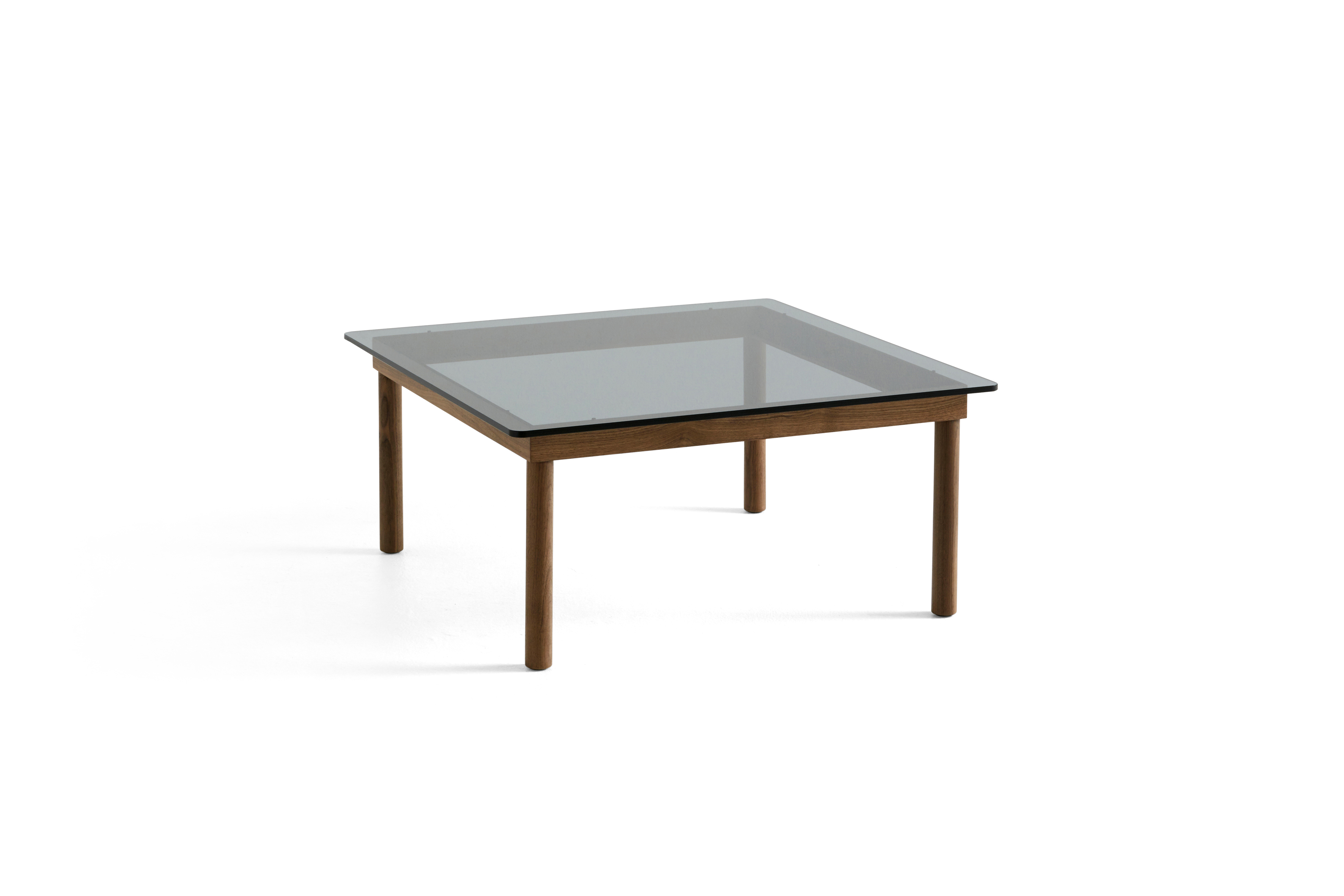 HAY - KOFi table - Walnut  / Grey tintet glas top - 80x80 cm