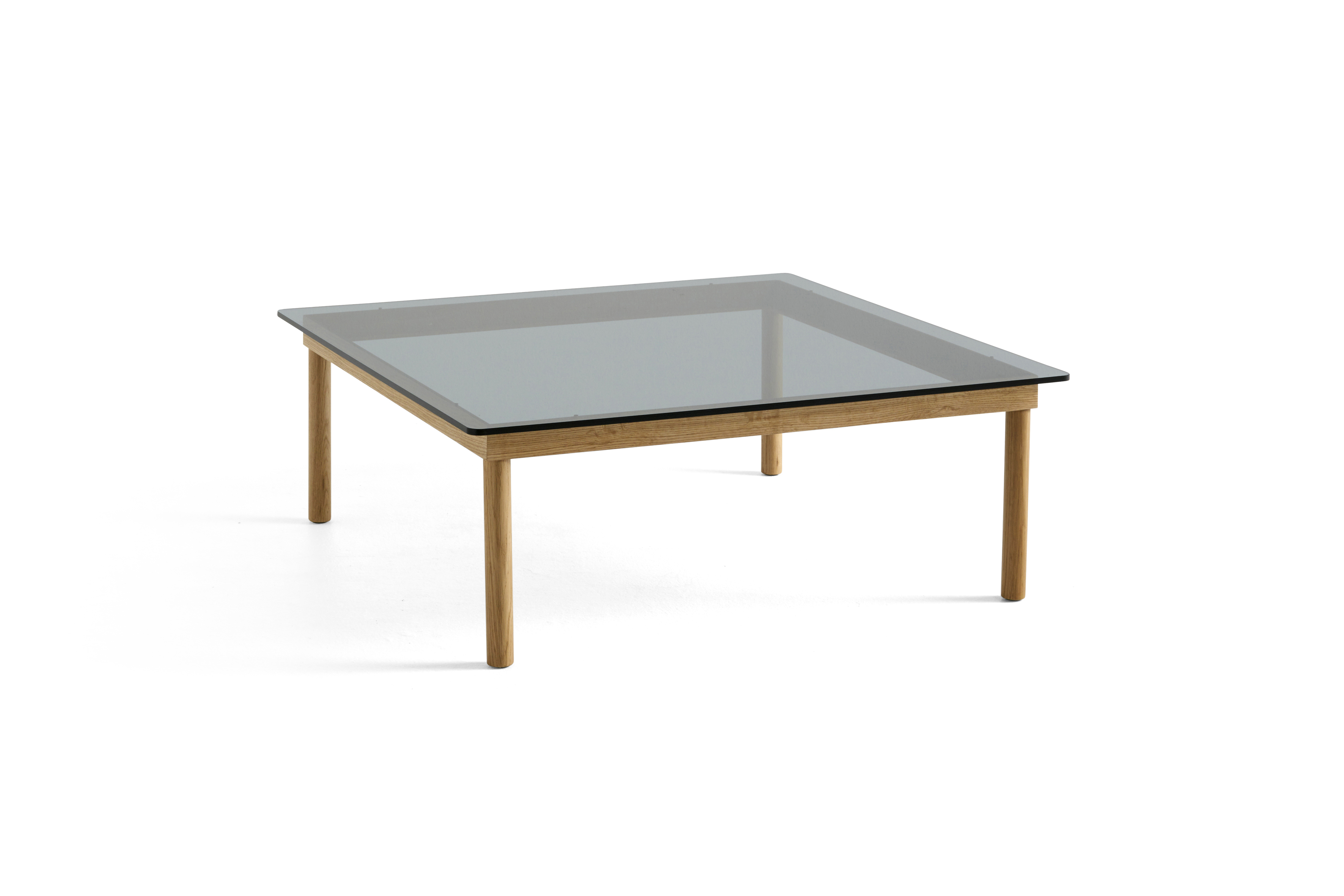 HAY - KOFi table - Oak  / Grey tintet glas top - 100x100 cm