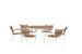 Cinas - Hard & Ellen Garden Table Ø 130 cm - Polywood  with 6 pcs. Hard & Ellen Garden Chair - White/Teak look - Bundle thumbnail-1
