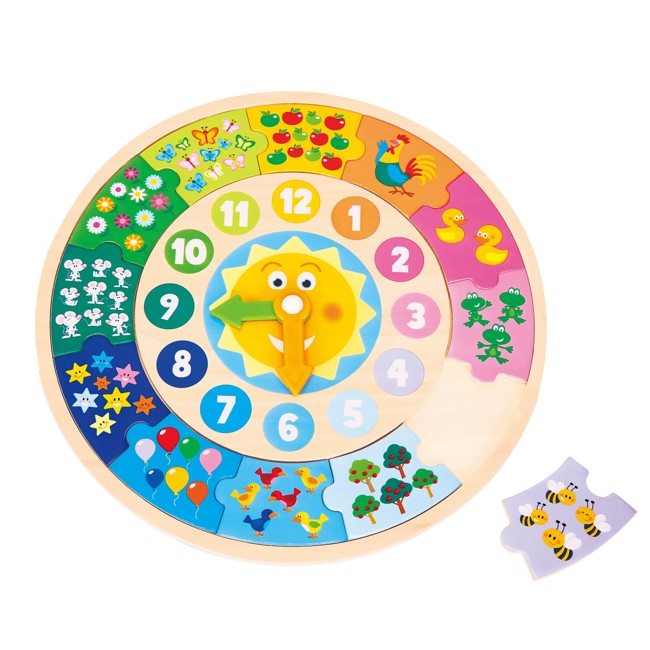 New Classic Toys - Counting Clock​ Puzzle (N18253)