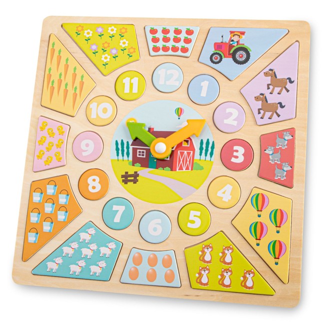 New Classic Toys - Clock Counting Puzzle (N18250)