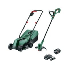 Bosch - 18V plæneplejesæt - EasyGrassCut 18V & EasyMower 18V (batteri og oplader inkluderet)