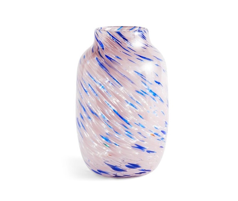 HAY - Splash Vase Round L - Lyserød/Blå