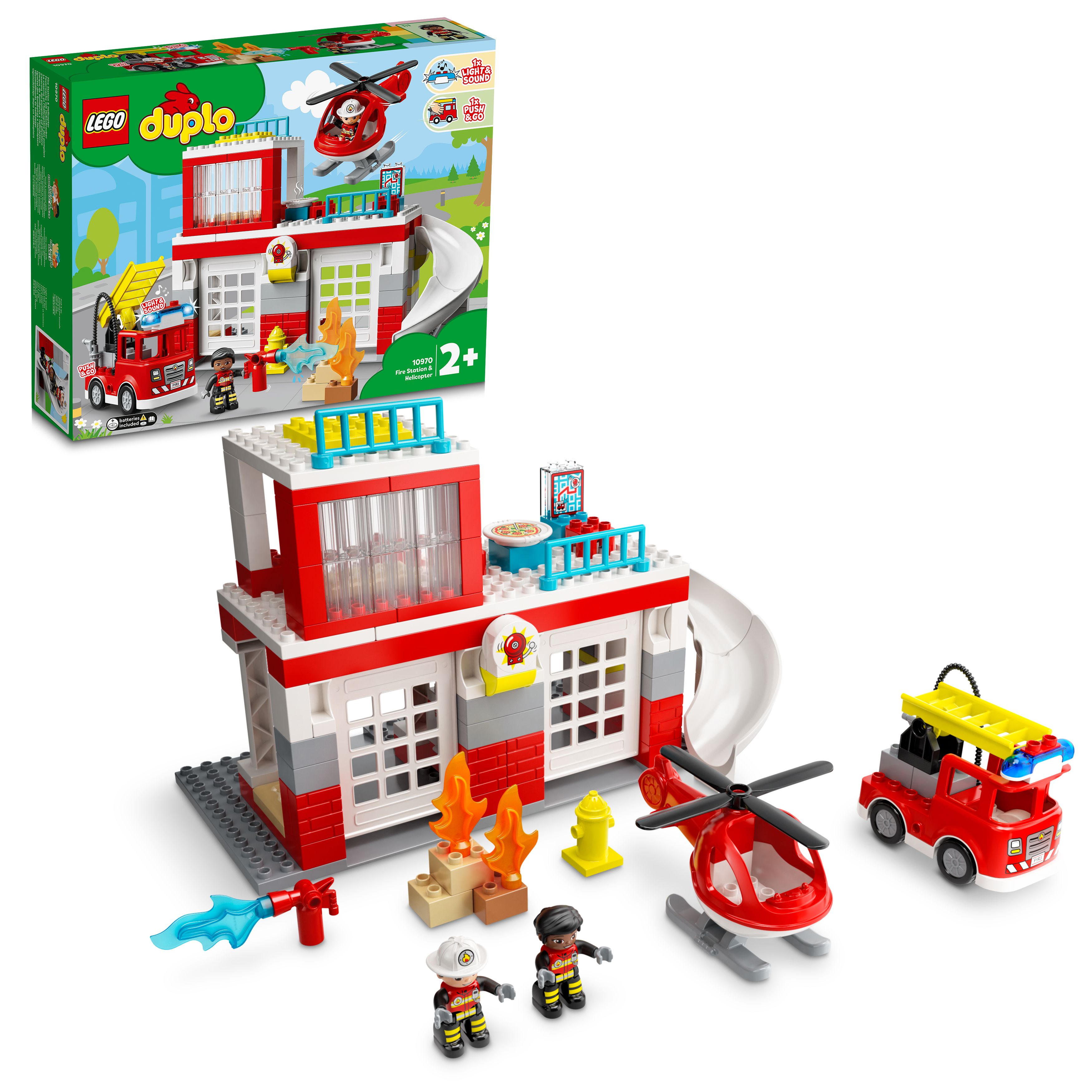 LEGO Duplo - Brannstasjon og brannhelikopter (10970) - Leker