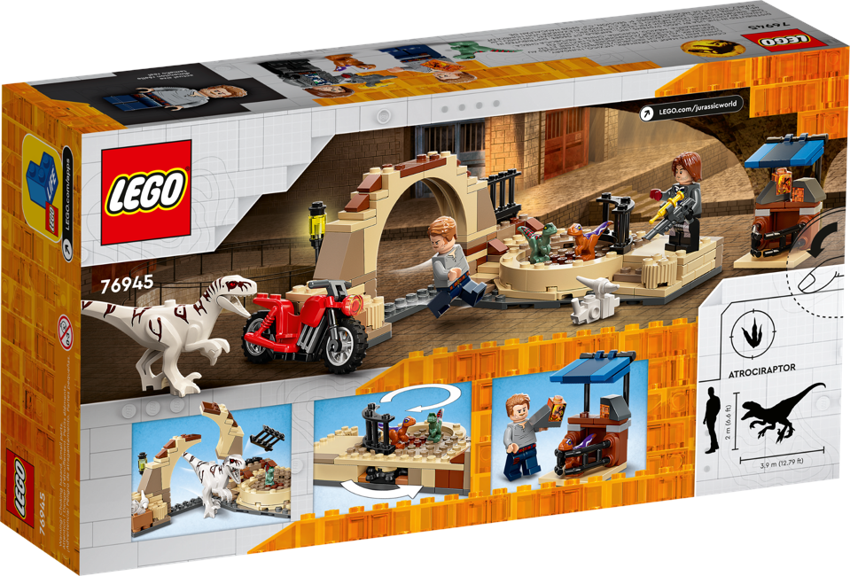 LEGO Jurassic World - Atrociraptor dinosaur motorcycle hunting (76945)