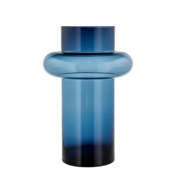 Lyngby Glas - Tube Vase - 40 cm - Dark Blue (23555)