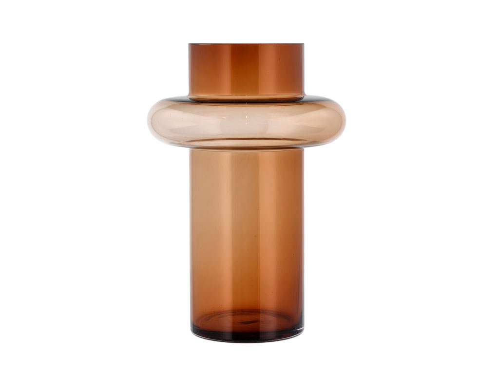 Lyngby Glas - Tube Vase - 30 cm - Amber (23550)