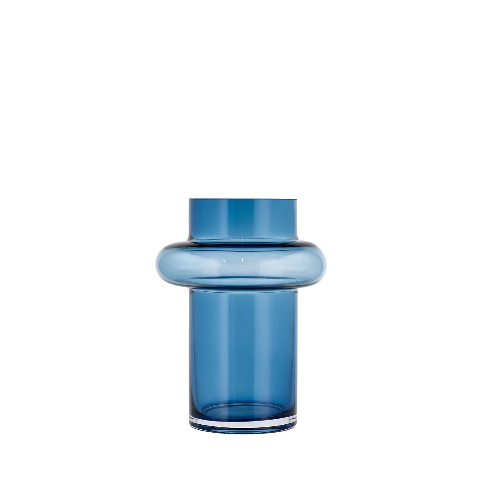Lyngby Glas - Tube Vase - 20 cm - Dark Blue (23560)