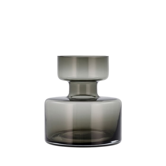 Lyngby Glas - Tubular Vase - 20 cm - Smoke (23914)