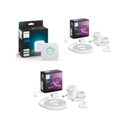 Philips Hue - 2x Lightstrip Plus Starter Kit  2 meter & Hue Bridge - Bundle