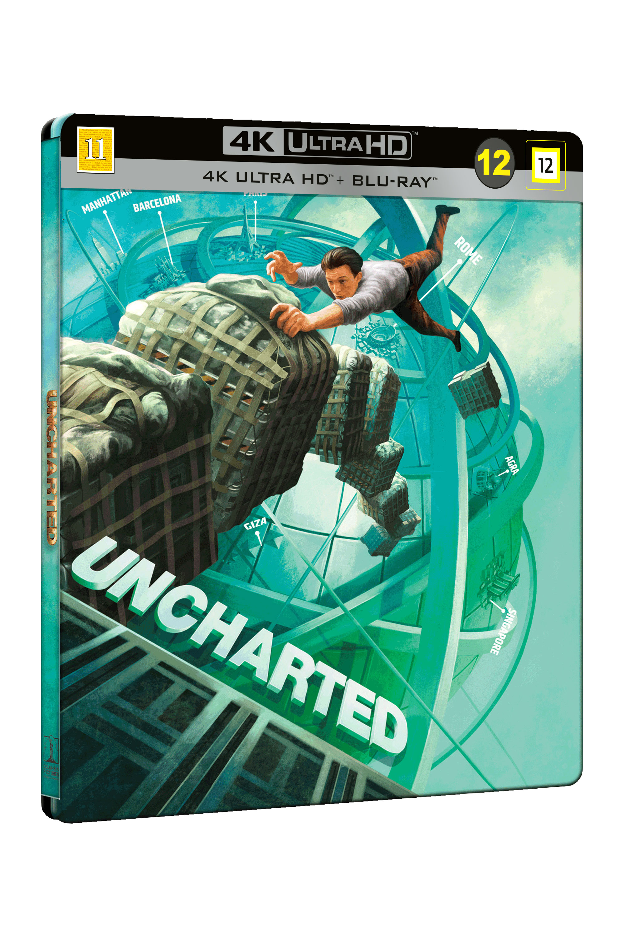 Uncharted - Steelbook Edition - 4K UHD + blu-ray  - Geen NL OT op 4K UHD