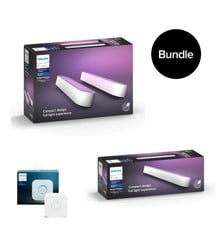Philips Hue - Play Light Bar 2-Pack White & Light Bar Single Pack & Hue Bridge - Bundle