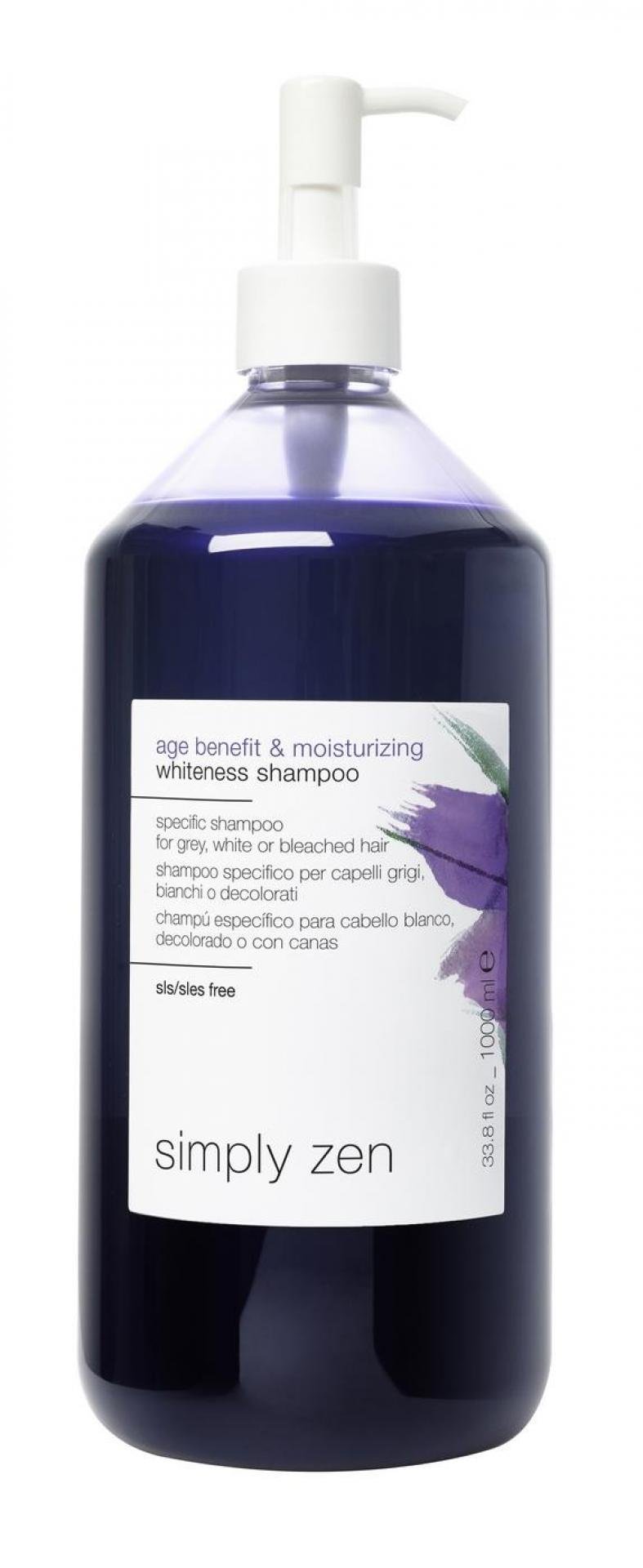 Simply zen - Age Benefit&Moisturizing Whiteness Shampoo 1000 ml - Skjønnhet