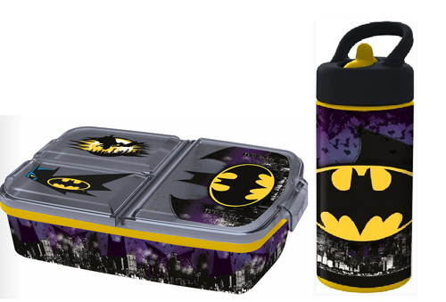 Batman lunch box sales and bottle