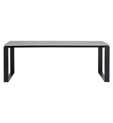 Living Outdoor - Tunoe Garden Table 210 x 100 cm - Aluminium/Polywood - Black/Grey Ash (48782) - Bundle