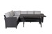 Venture Design - Brentwood Garden Corner Sofa Set with cushions - Polyrattan/Aintwood - Black/Grey (5811-001) - Bundle thumbnail-7