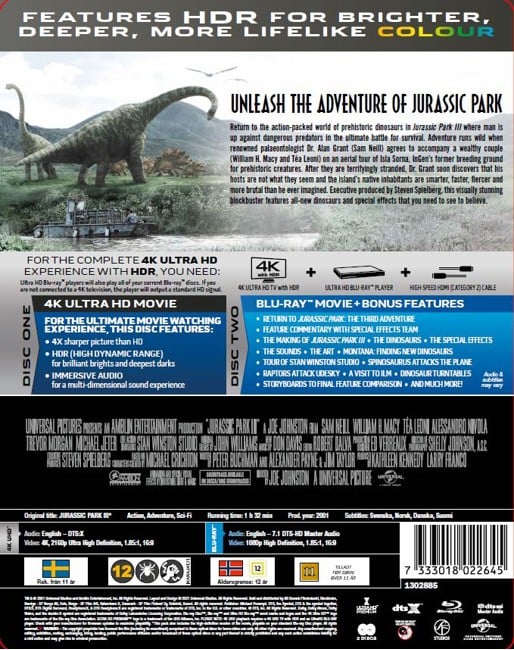 Jurassic Park III 4K Steelbook
