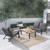 Cinas - Malibu Lounge Set 4 persons - Polywood - Anthracite/Teak look - with Grey cushion set (1569031) - Bundle thumbnail-5