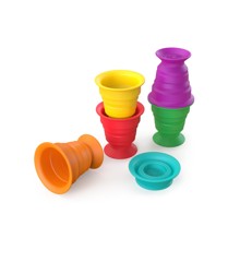 Baby Einstein - Stack & Squish Cups™ Sensory - Stacking Toys - (Stack & Squish Cups™ Sensory Stacking Toys - BE-12494)