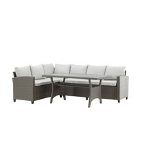 Venture Design - Brentwood Garden Corner Sofa with cushions - Polyrattan/Aintwood - Grey/Grey (5811-025) - Bundle