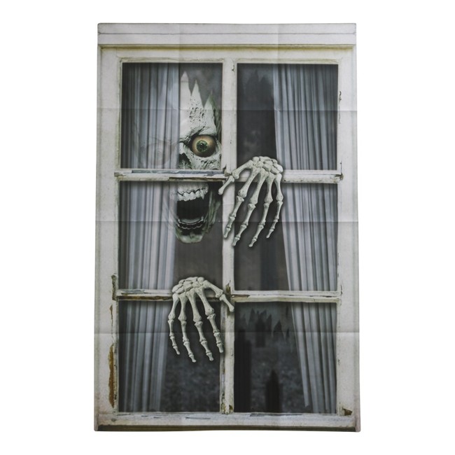 Joker - Halloween - Window Decoration - Skull & Hands 120x80 cm (96664)