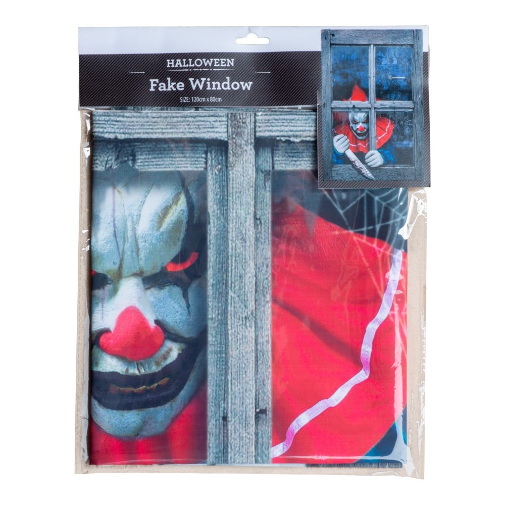 Joker - Halloween - Window Decoration - Clown 120x80 cm (97051) - Leker