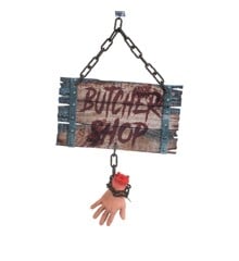 Joker - Halloween - Butcher Shop Sign w. Hand (40 cm) (97048)