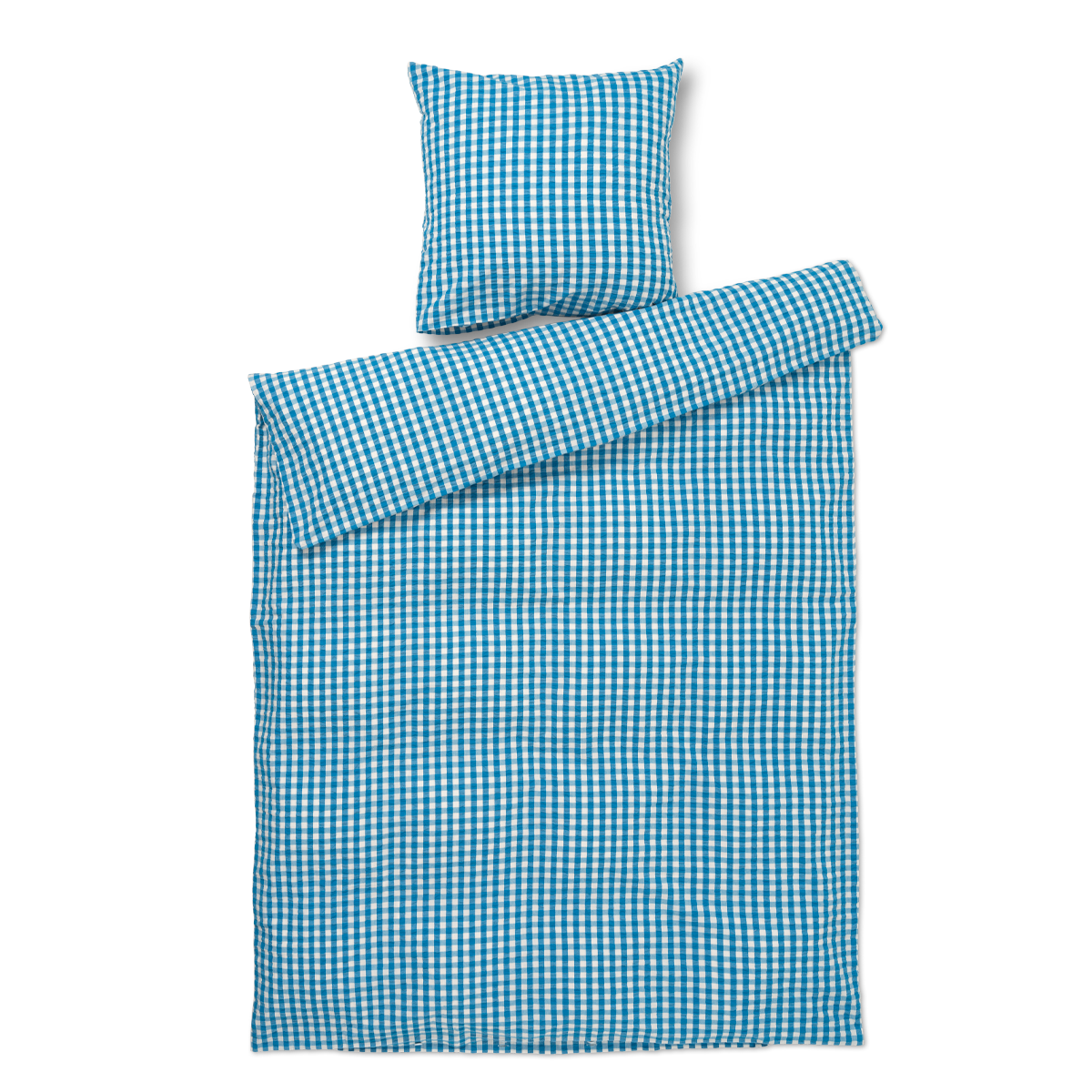 Juna - Organic Bed linen - Crisp  - 140 x 220 cm - Blue