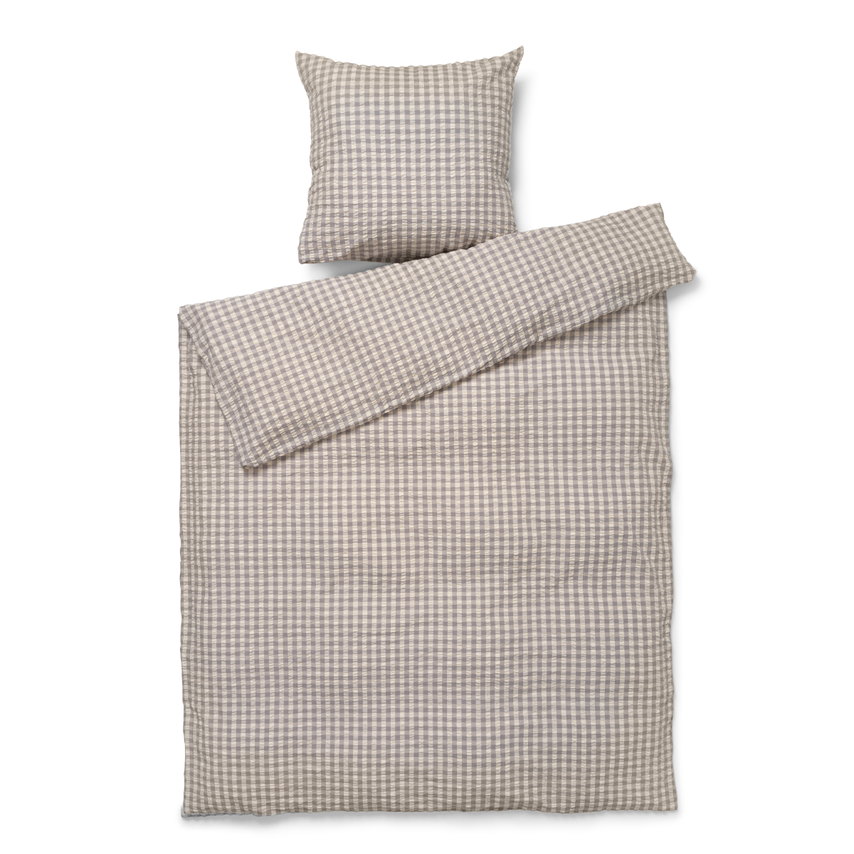 Juna - Organic Bed linen - Crisp  - 140 x 220 cm - Grey