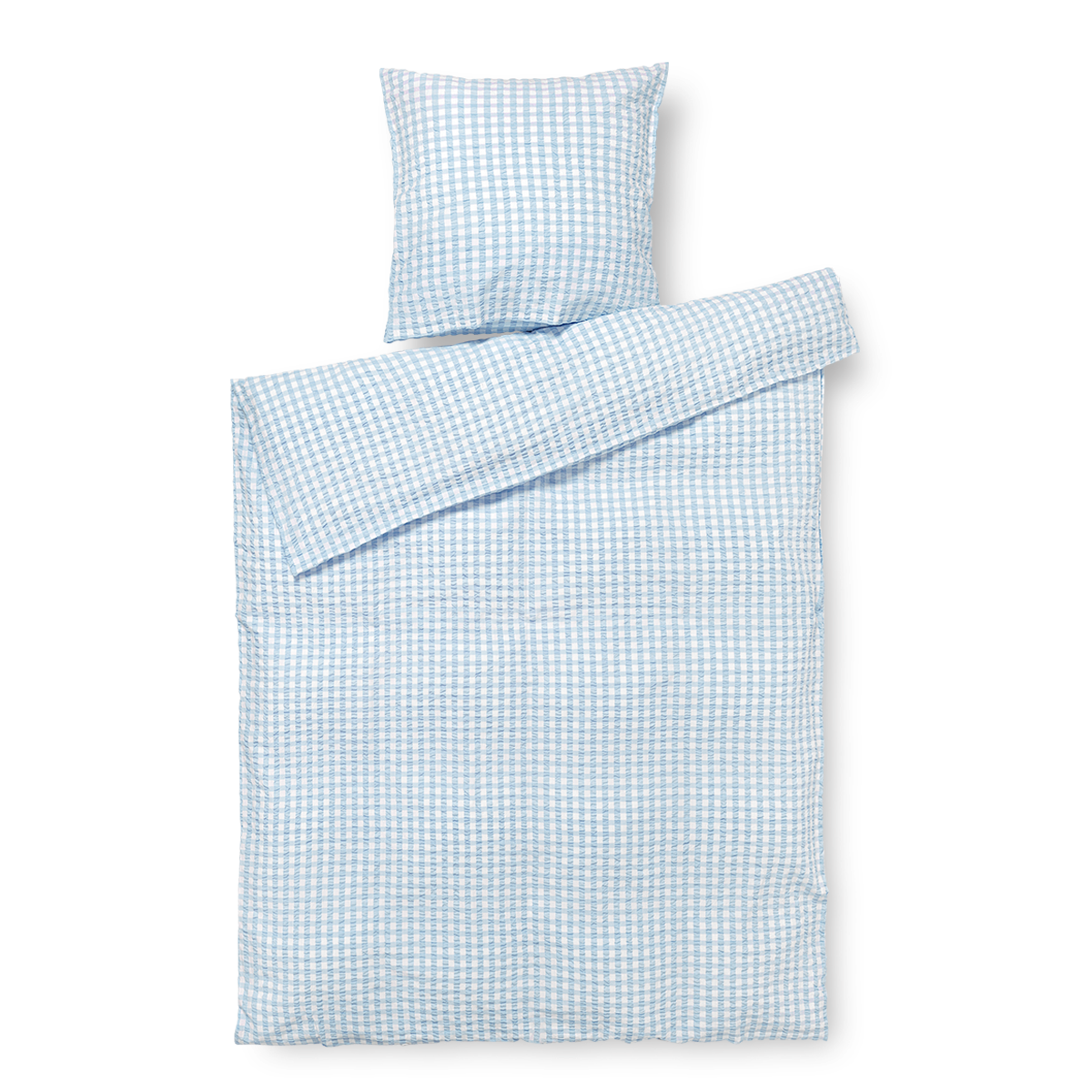 Juna - Organic Bed linen - Crisp  - 140 x 220 cm - Light blue