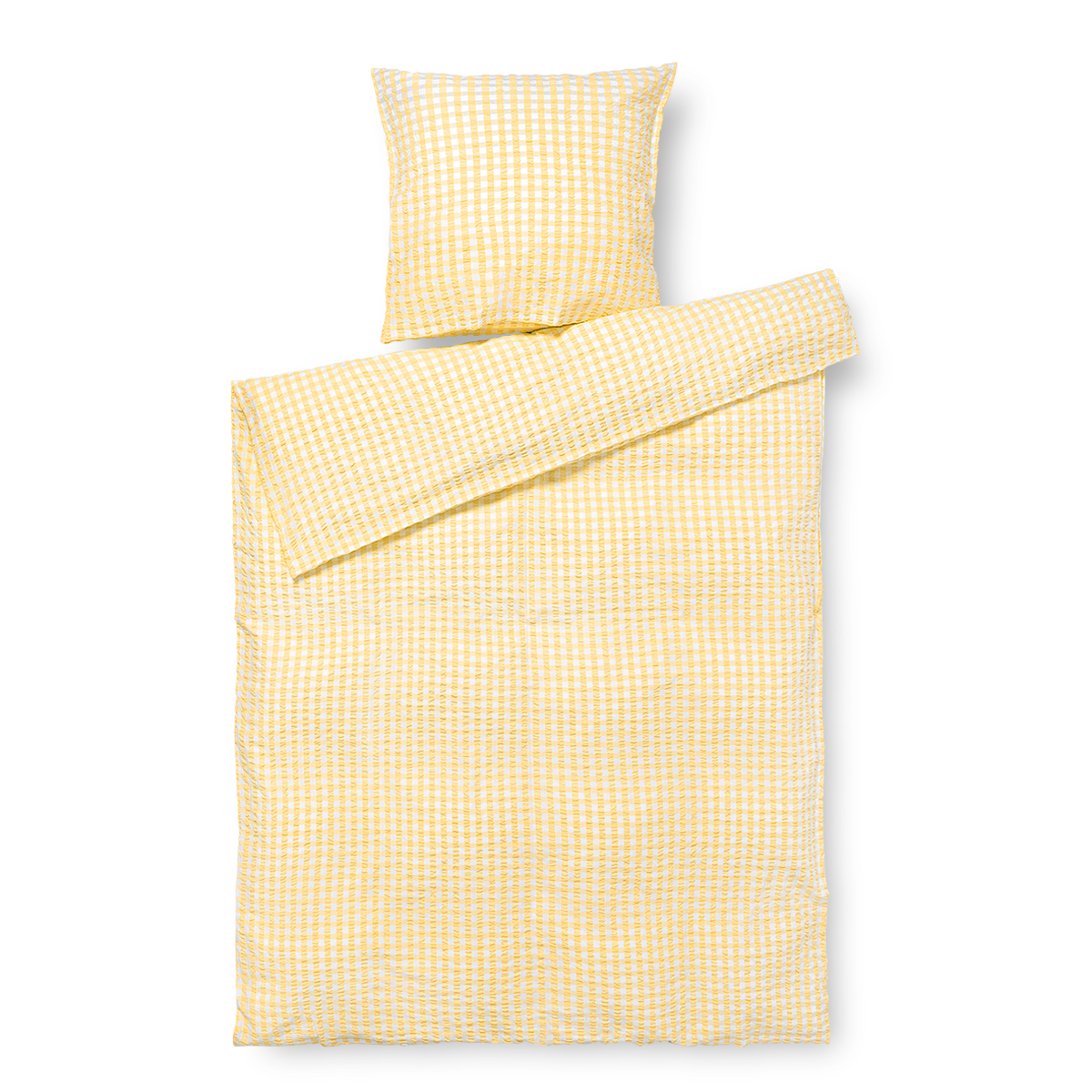 Juna - Organic Bed linen - Crisp  - 140 x 220 cm - Yellow