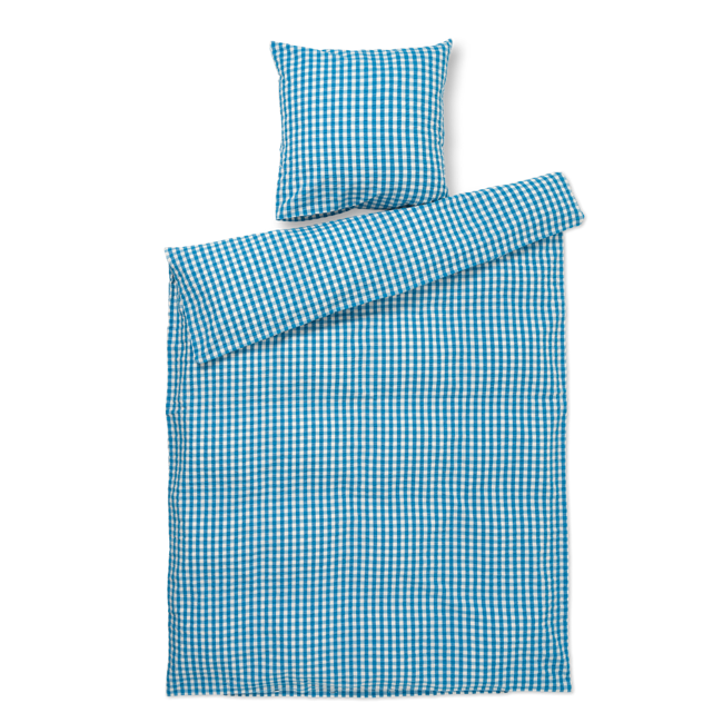 Juna - Organic Bed linen - Crisp  - 140 x 200 cm - Blue