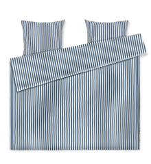Juna - Organic Bed linen - Crisp Lines - 200 x 220 cm - Dark blue
