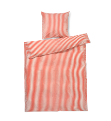 Juna - Organic Bed linen - Crisp Lines - 140 x 220 cm - Chili