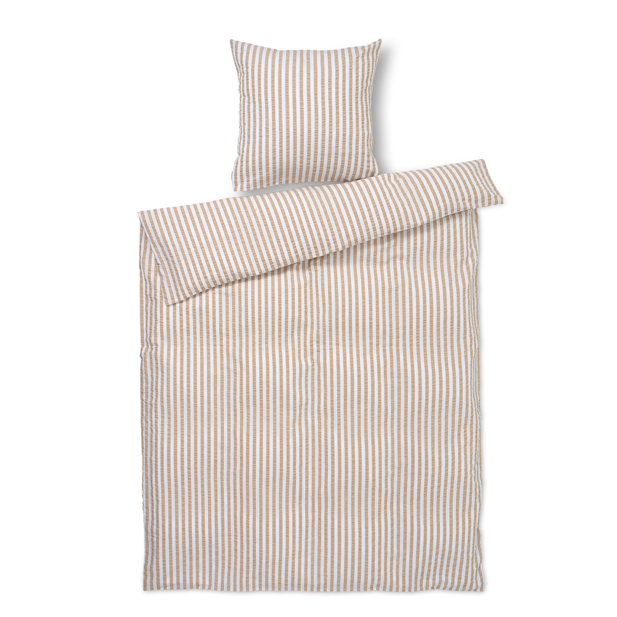 Juna - Organic Bed linen - Crisp Lines - 140 x 220 cm - Sand